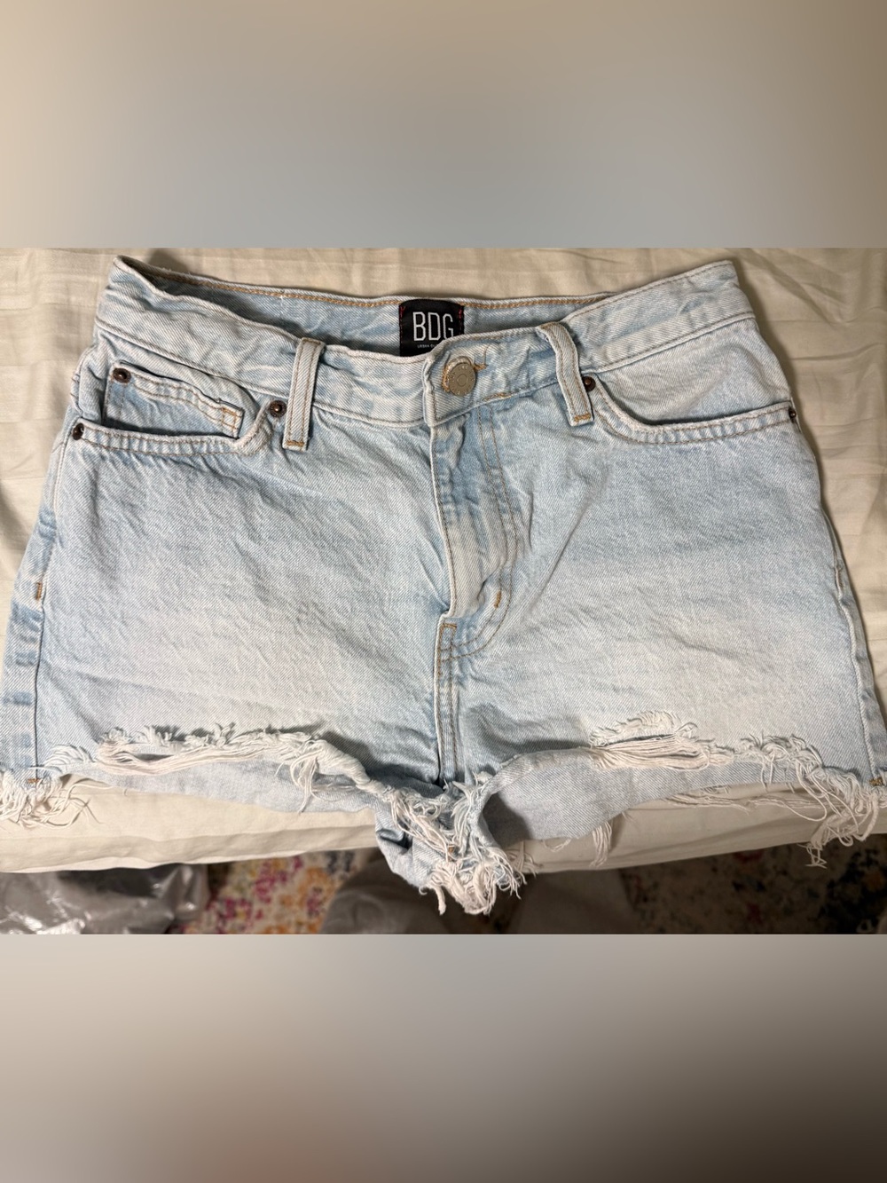 BDG Light Wash Denim Shorts